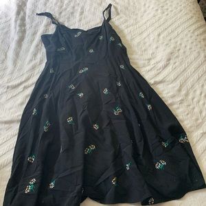 Black dress with flowers